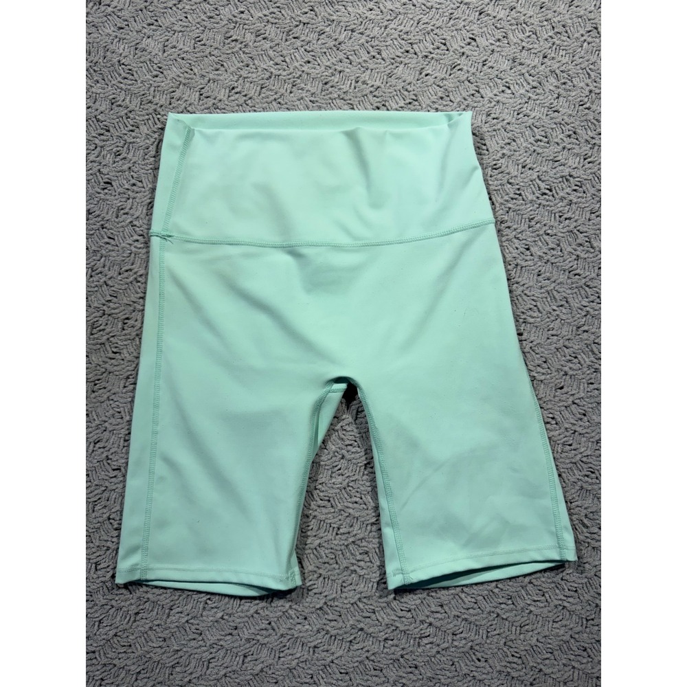 Zenana Womens Mint Green High Waisted Biker Shorts Size L